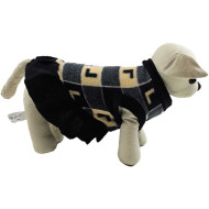 Móda a oblečenie pre psa Flanelové šaty čierne