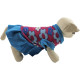 Fashion and clothes for the dog Kvety flannel dress