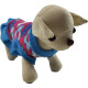 Fashion and clothes for the dog Kvety flannel dress