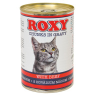 Roxy konzerva hovädzia 415g pre mačky