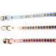 Decorated leatherette collar 1.5x37cm for cats