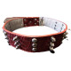 Leatherette collar with spikes 3.8x67cm for cats