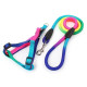 Nylon guides for dogs Nylon rainbow harness with leash 29-42cm
