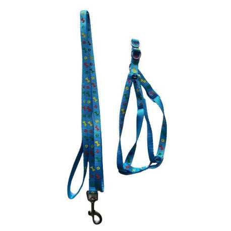 Nylon guides for dogs Nylon harness Bones with leash 25-38cm