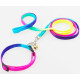 Nylon guides for dogs Nylon rainbow collar with a 35cm leash