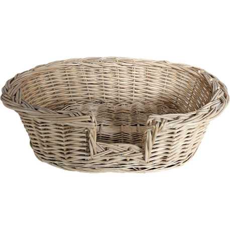 Plastic and wicker basket for dog Wicker bed 64x39cm