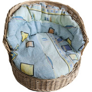 Plastové a prútené koše pre psa Prútený pelech s poduškou 58x58cm