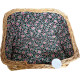 Plastic and wicker basket for dog Wicker bed with pillow 51x38cm