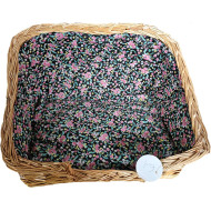 Plastové a prútené koše pre psa Prútený pelech s poduškou 51x38cm