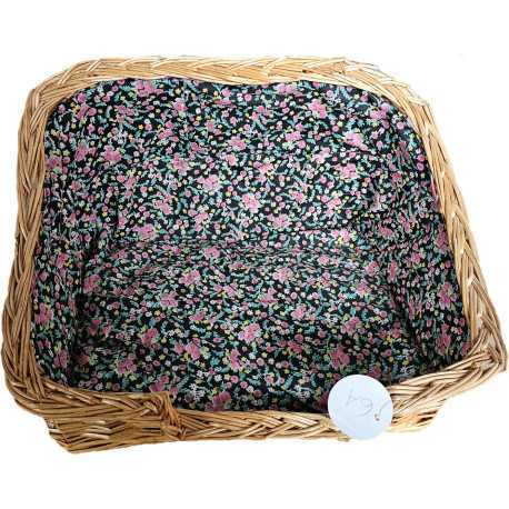 Plastové a prútené koše pre psa Prútený pelech s poduškou 51x38cm