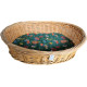 Plastic and wicker basket for dog Wicker bed with pillow 69x53cm