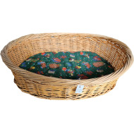 Plastové a prútené koše pre psa Prútený pelech s poduškou 69x53cm
