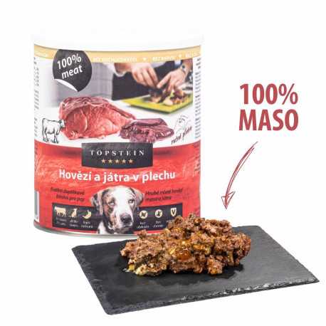 Topstein & FarmFresh Topstein konzerva Hovädzina s pečeňou v plechu 800 g